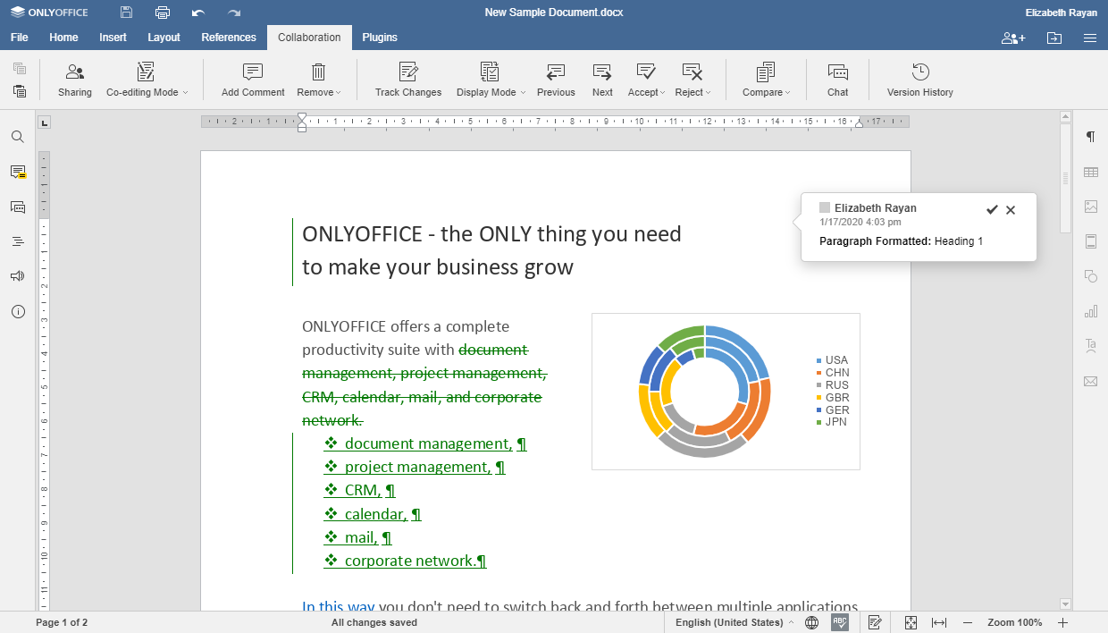 ONLYOFFICE - ONLYOFFICE : comparaison des documents