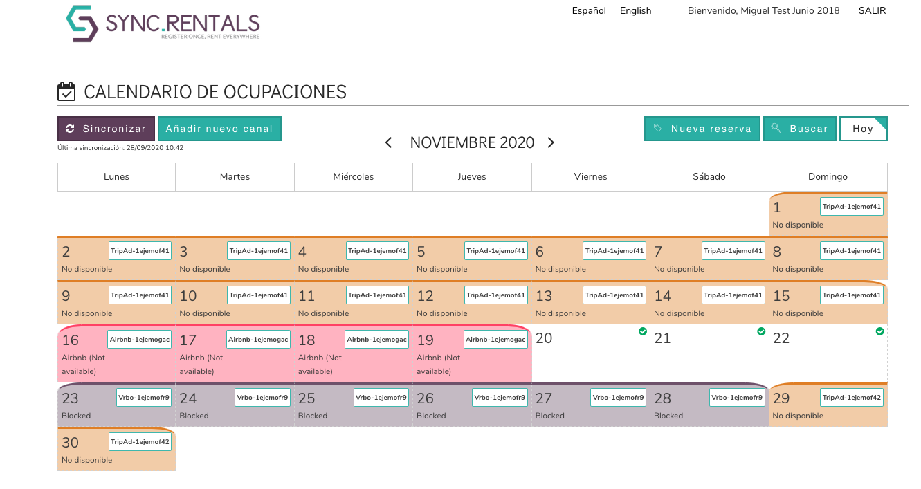 Sync Rentals - Dashboard de gestión de calendarios