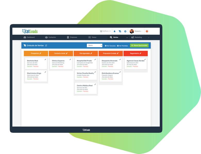KatLeads Marketing Software - Embudo de Ventas