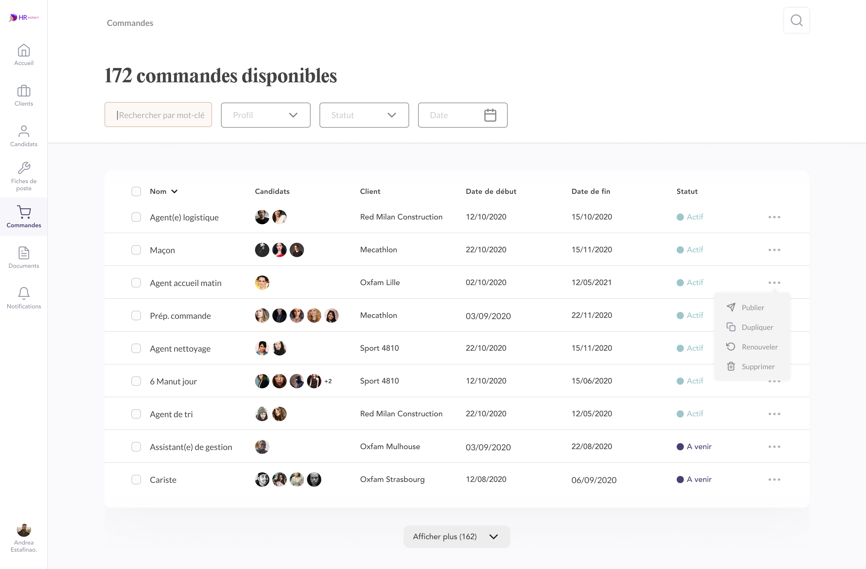 Troops - Gestion des commandes