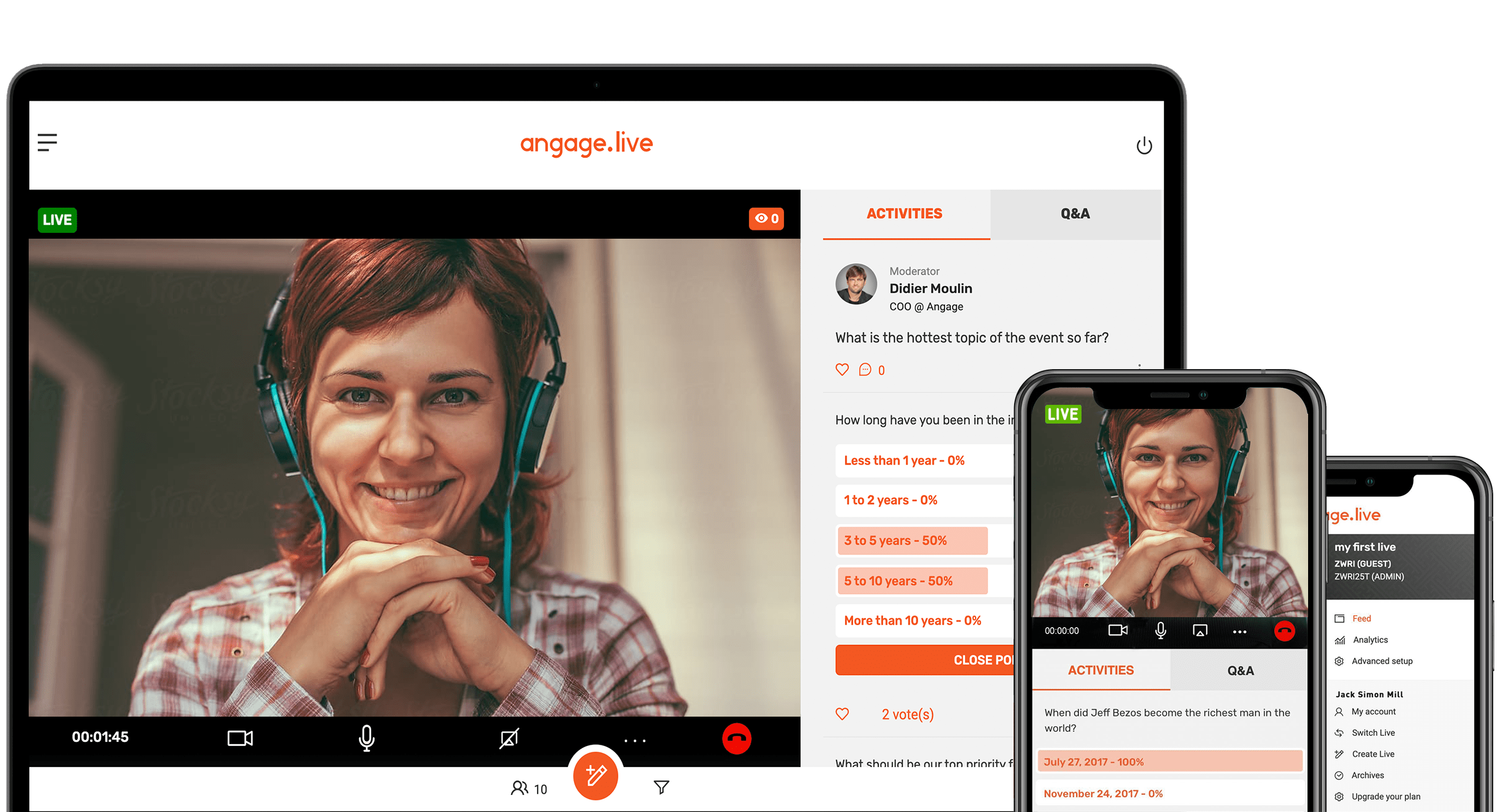 Recensioni Angage Live: App per live video, Q&A e questionari - Appvizer