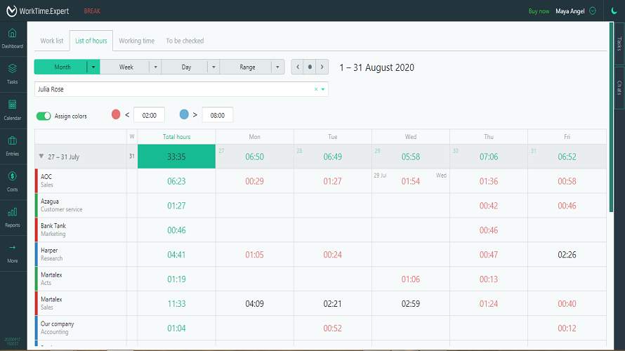 Worktime Expert - Screenshot 5