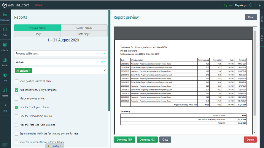 Worktime Expert - Screenshot 4