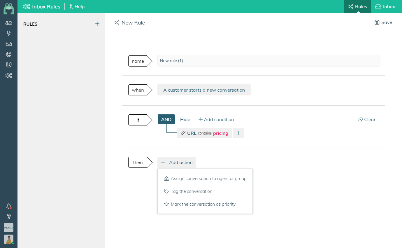 FROGED - Routing de conversaciones