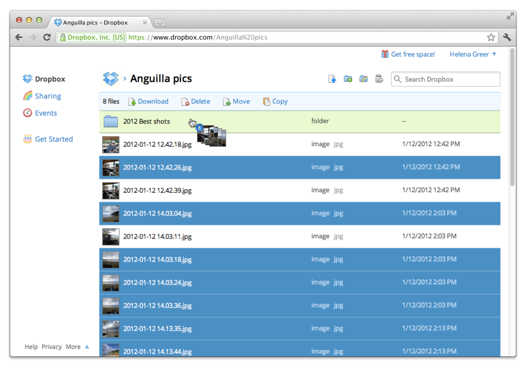 DropBox - DropBox: Adaptive Web Interface, raccolta documenti, documento Timbro data