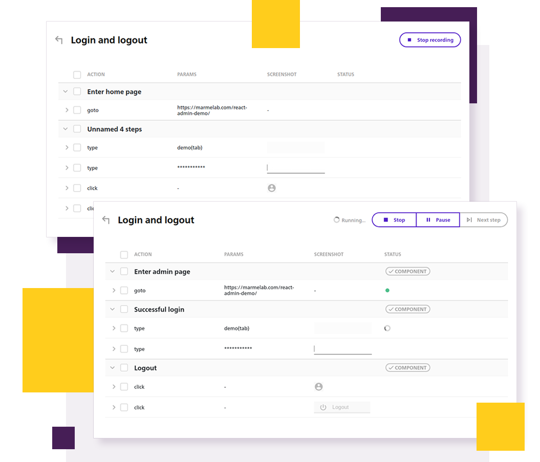 Record & playback that really works + easy to use assertion Record & playback that really works + easy to use assertion