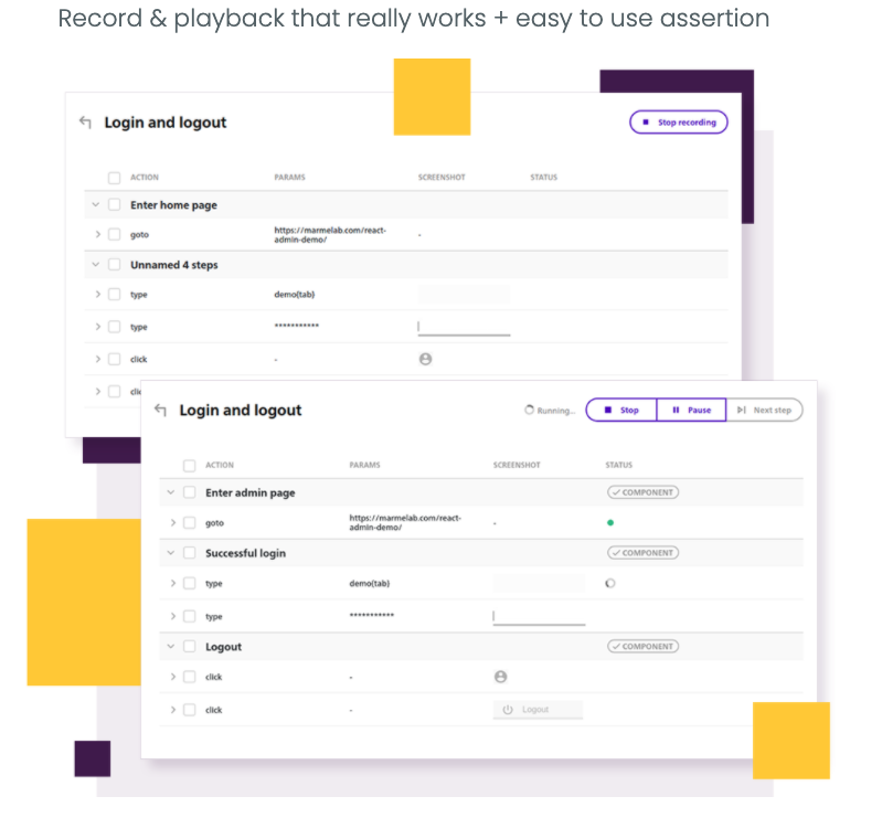 BugBug - Record & Playback that really works + easy to use assertion