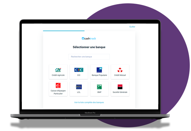 Cashtrack - Cashtrack est connecté à 350 banques partenaires et est soumis aux mêmes législations