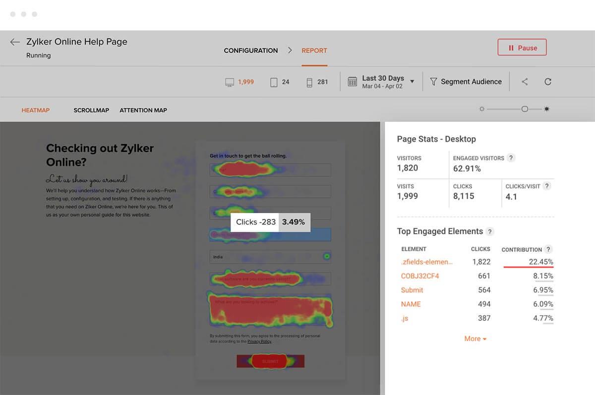Zoho PageSense - Capture d'écran 4