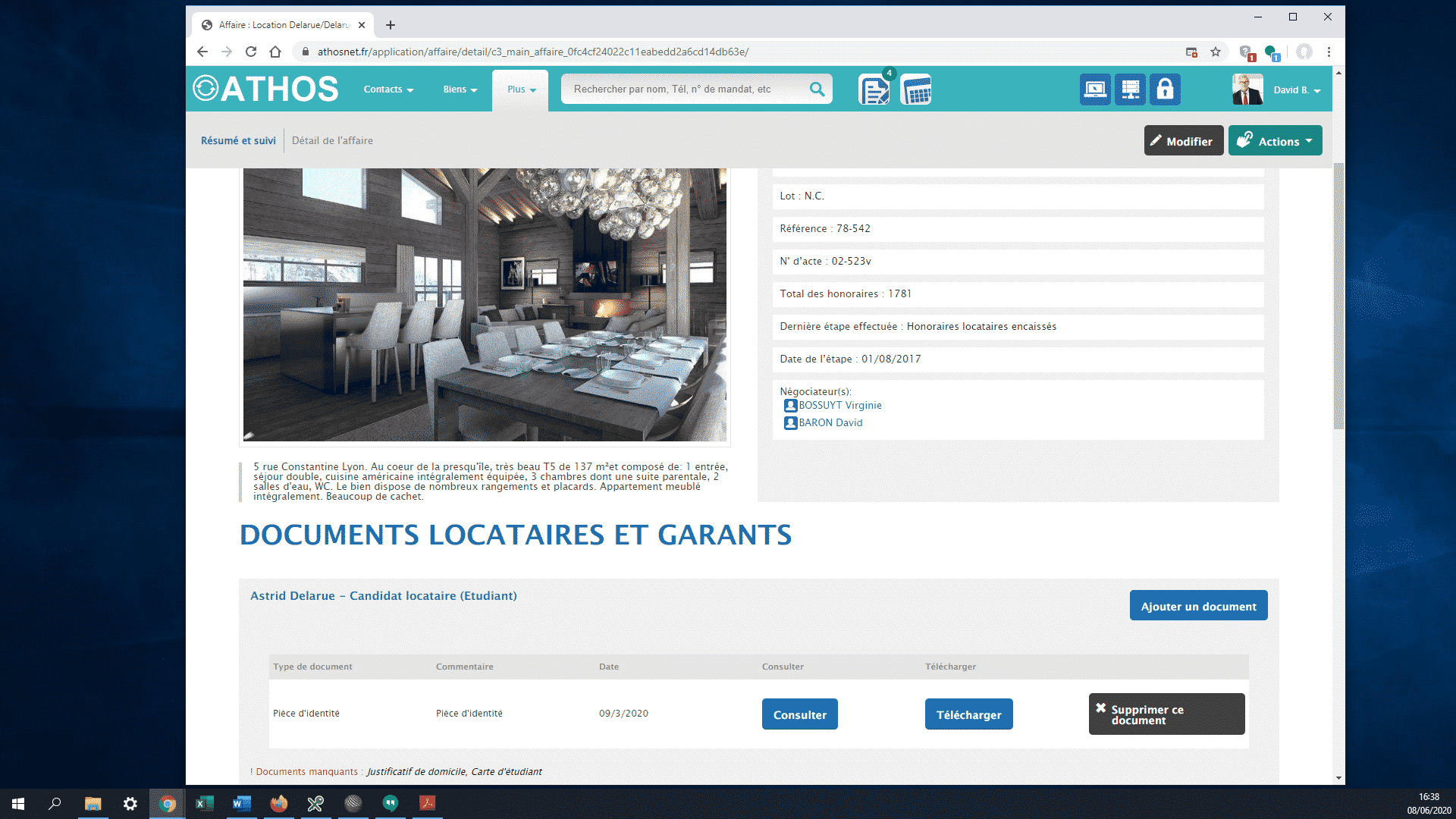 Athos.Net - Dossier Location dans Athos.Net