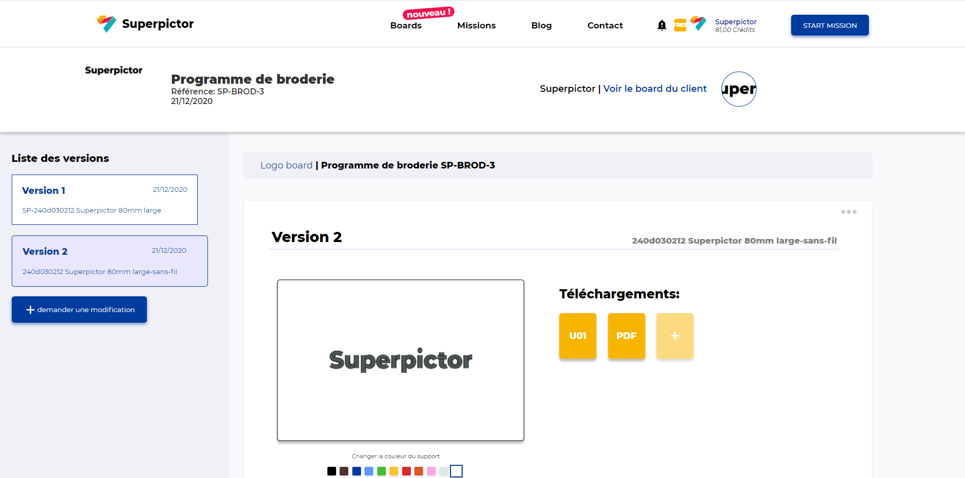 Superpictor - Recevez votre logo 24h plus tard prêt à intégrer en machine