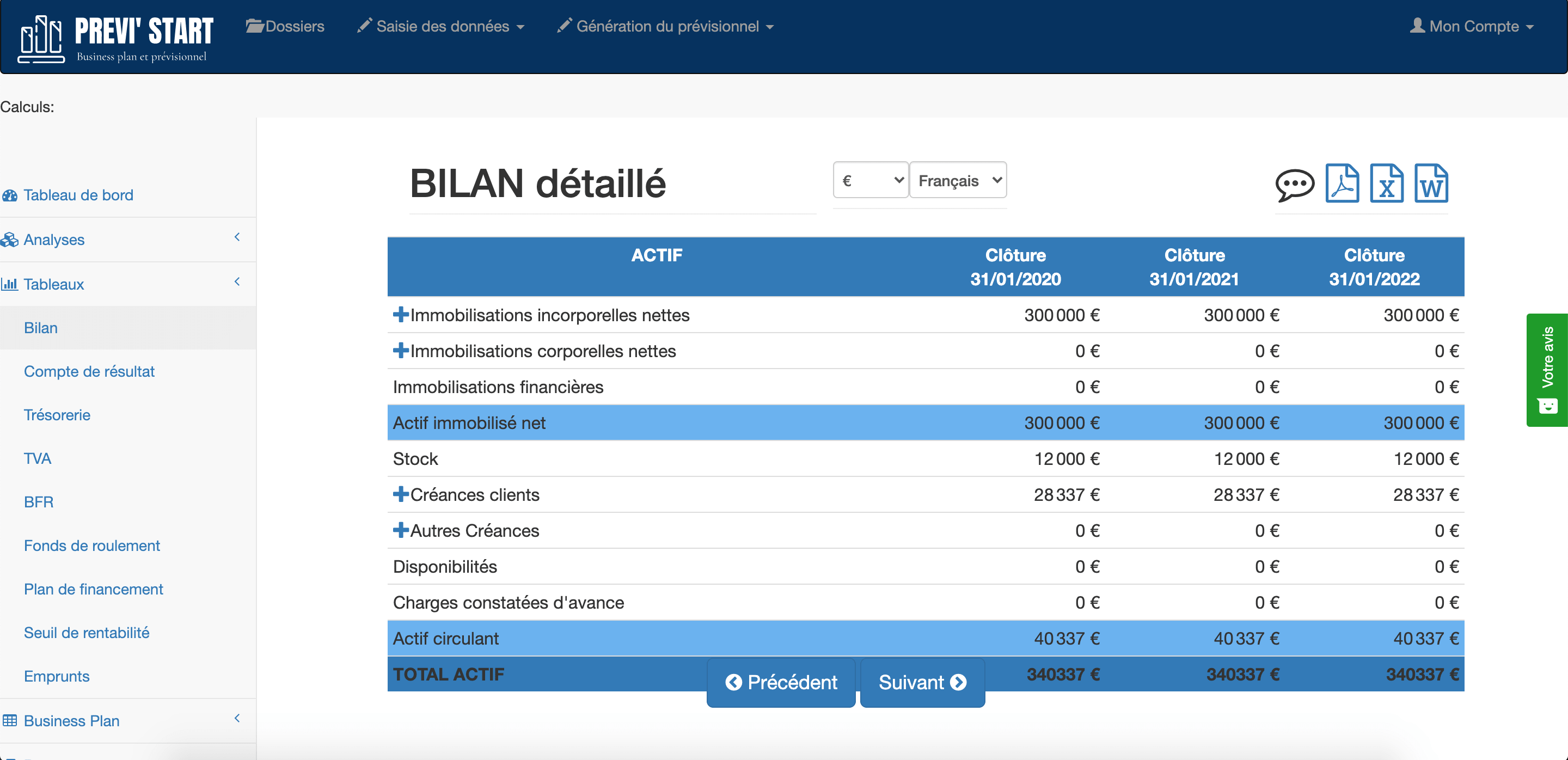 PREVI'START - Bilan