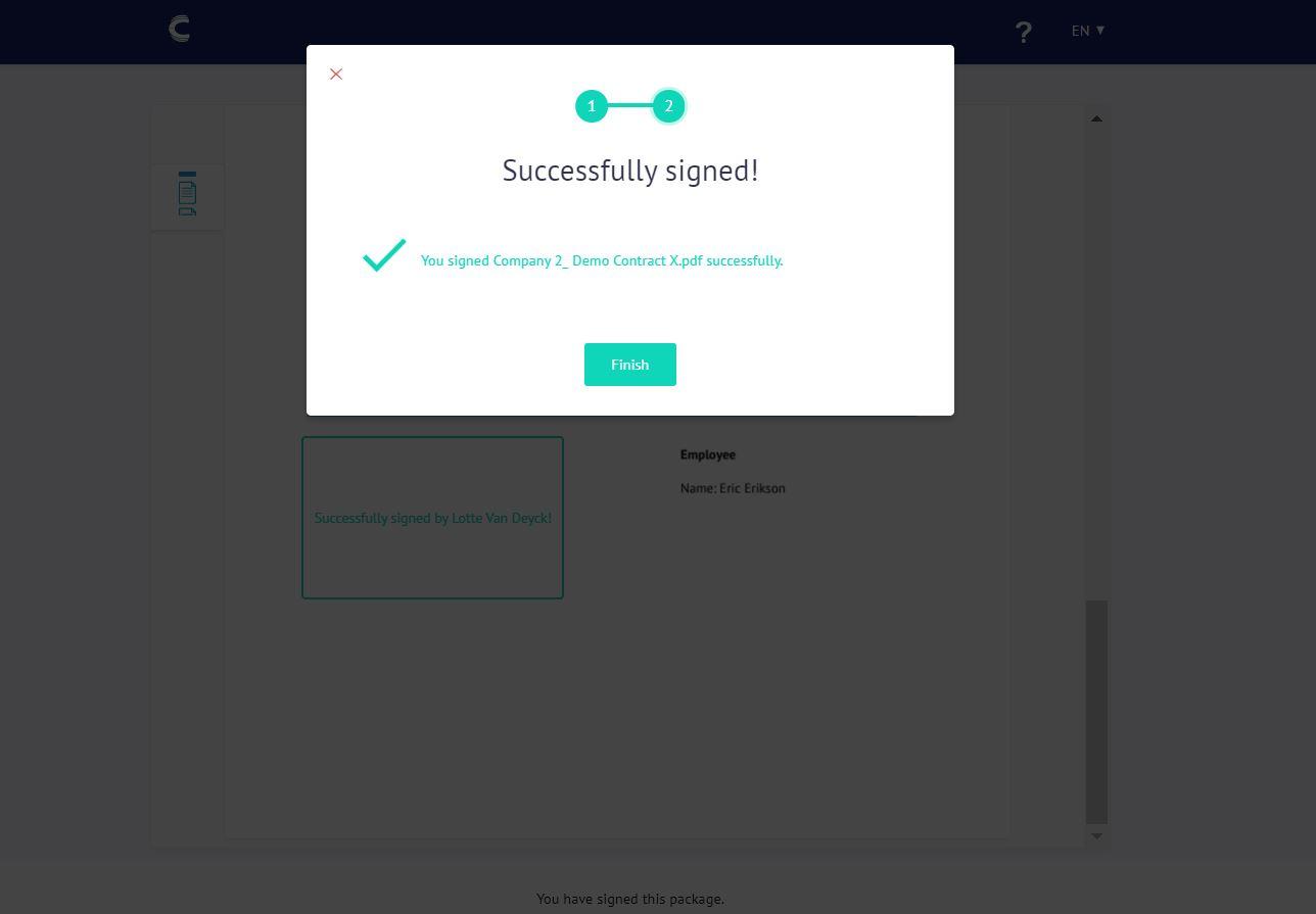 Nitro Sign Premium - Document signed in Connective eSignatures
