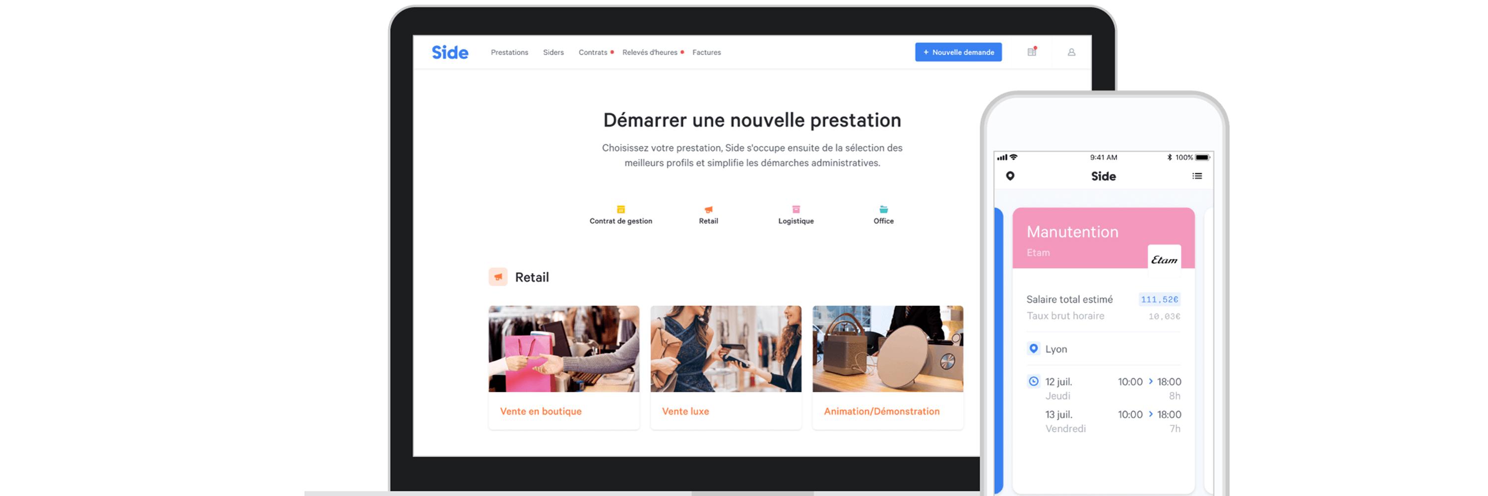 Avis Side : La plateforme pour recruter en 24H les meilleurs profils - Appvizer