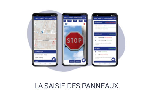 UGAU - L’application mobile et tablette permet de localiser précisément chaque panneau de votre parc, de le prendre en photo et de saisir ses caractéristiques de façon simple et intuitive.