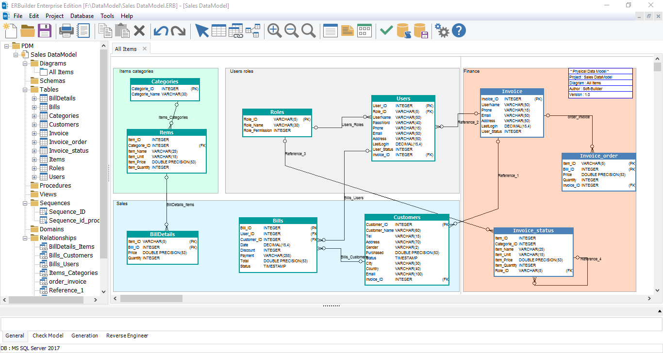 ERBuilder Data Modeler - Screenshot 1