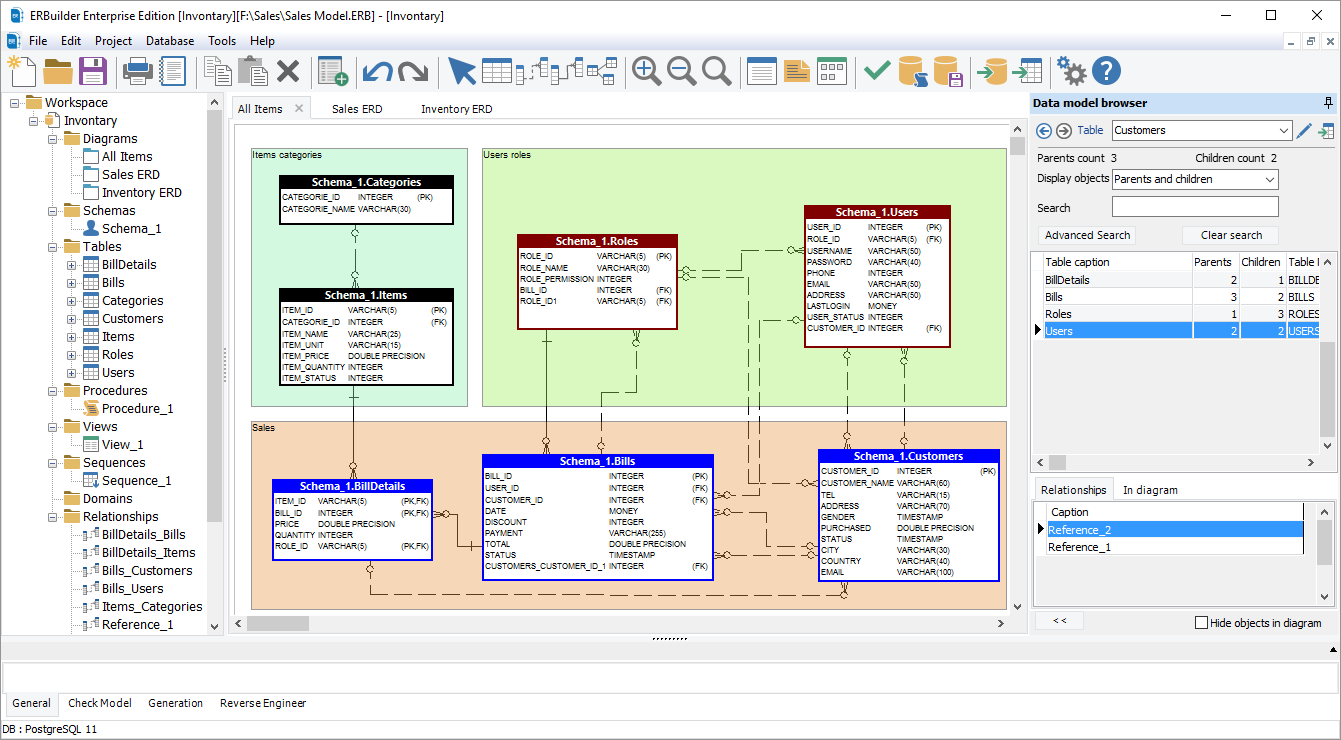 ERBuilder Data Modeler - Capture d'écran 1