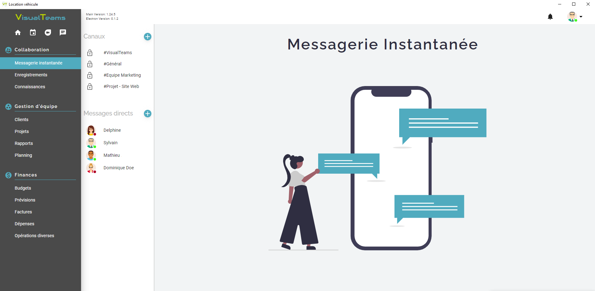 VisualTeams - Messagerie Interne