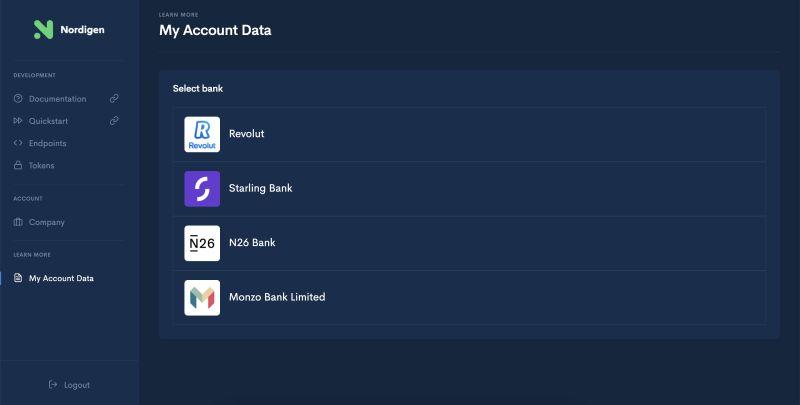 Nordigen - Neobanks and traditional banks supported