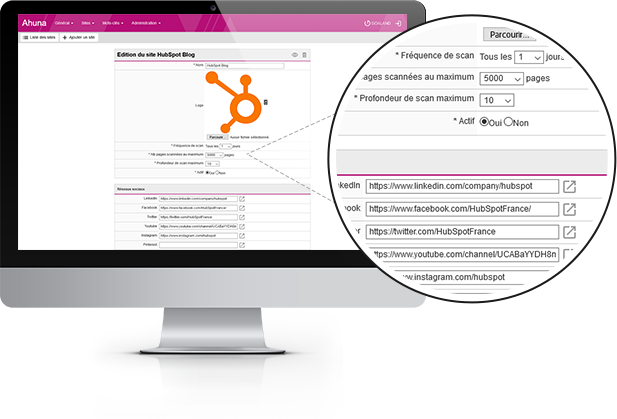 Ahuna - Managing scans