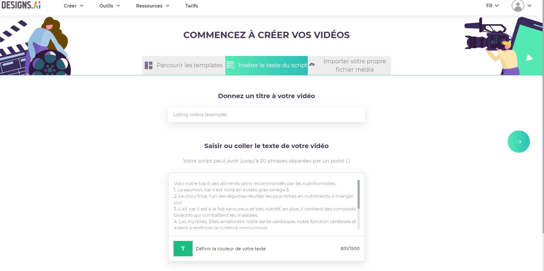 Videomaker - Générer des vidéos en insérant un texte