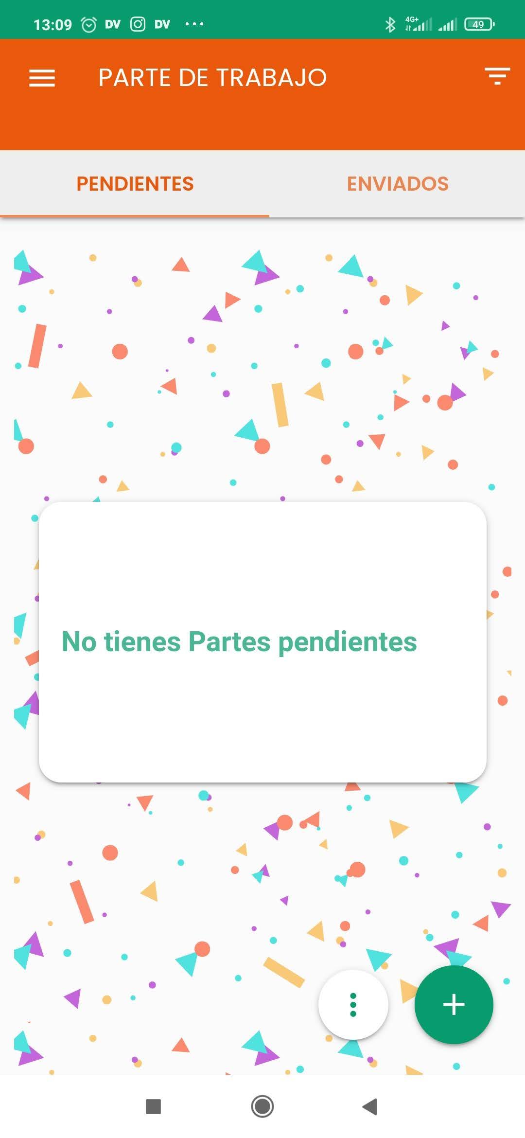 itcons.app Partes de trabajo - listado de partes de trabajo pendientes de completar