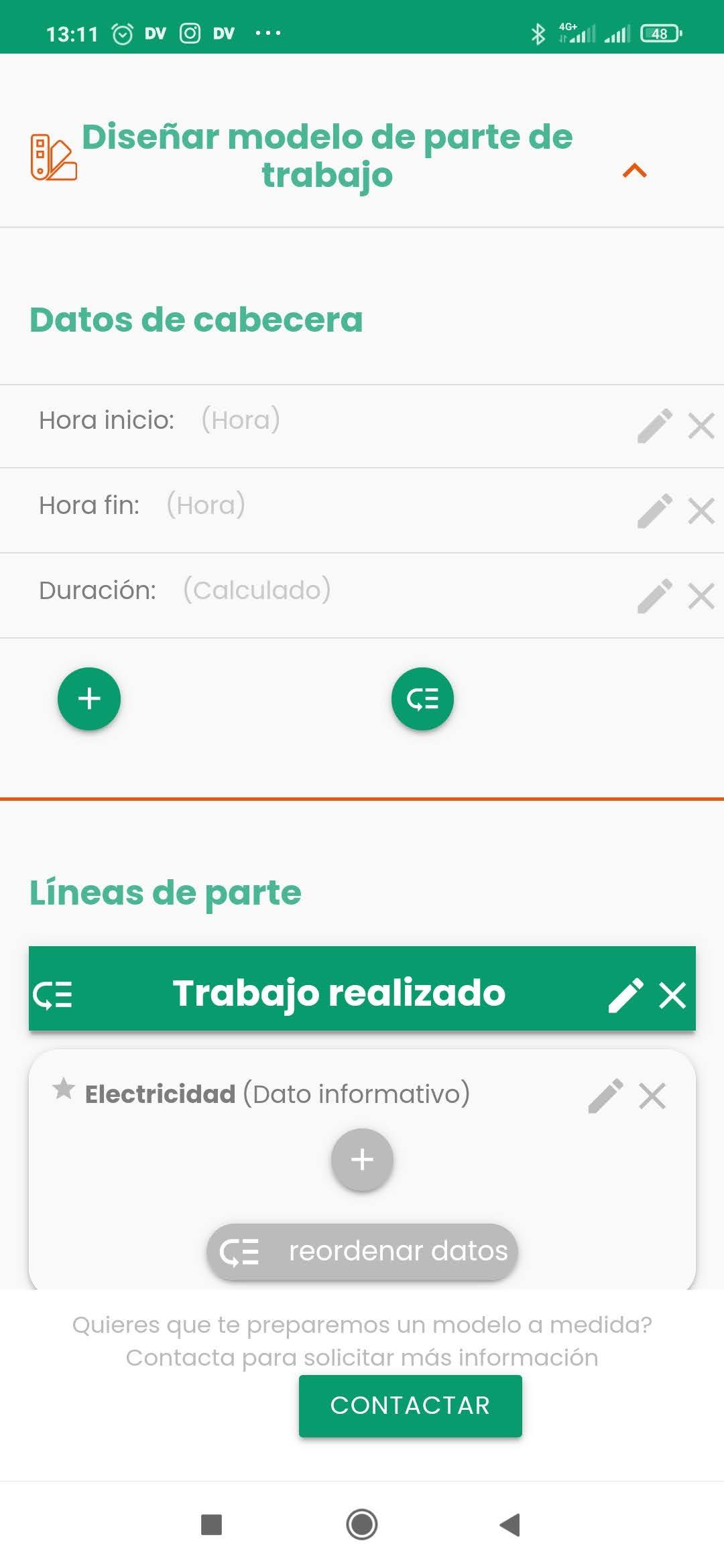 itcons.app Partes de trabajo - Editor de modelos de partes de trabajo, albaranes etc