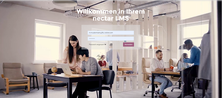 nectar LMS - Login_Page_Example