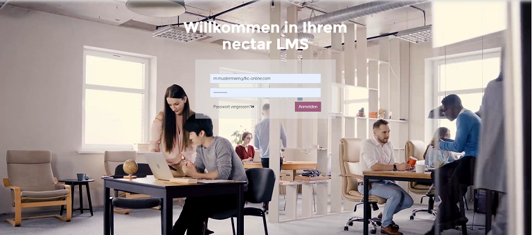 nectar LMS - Login_page_example