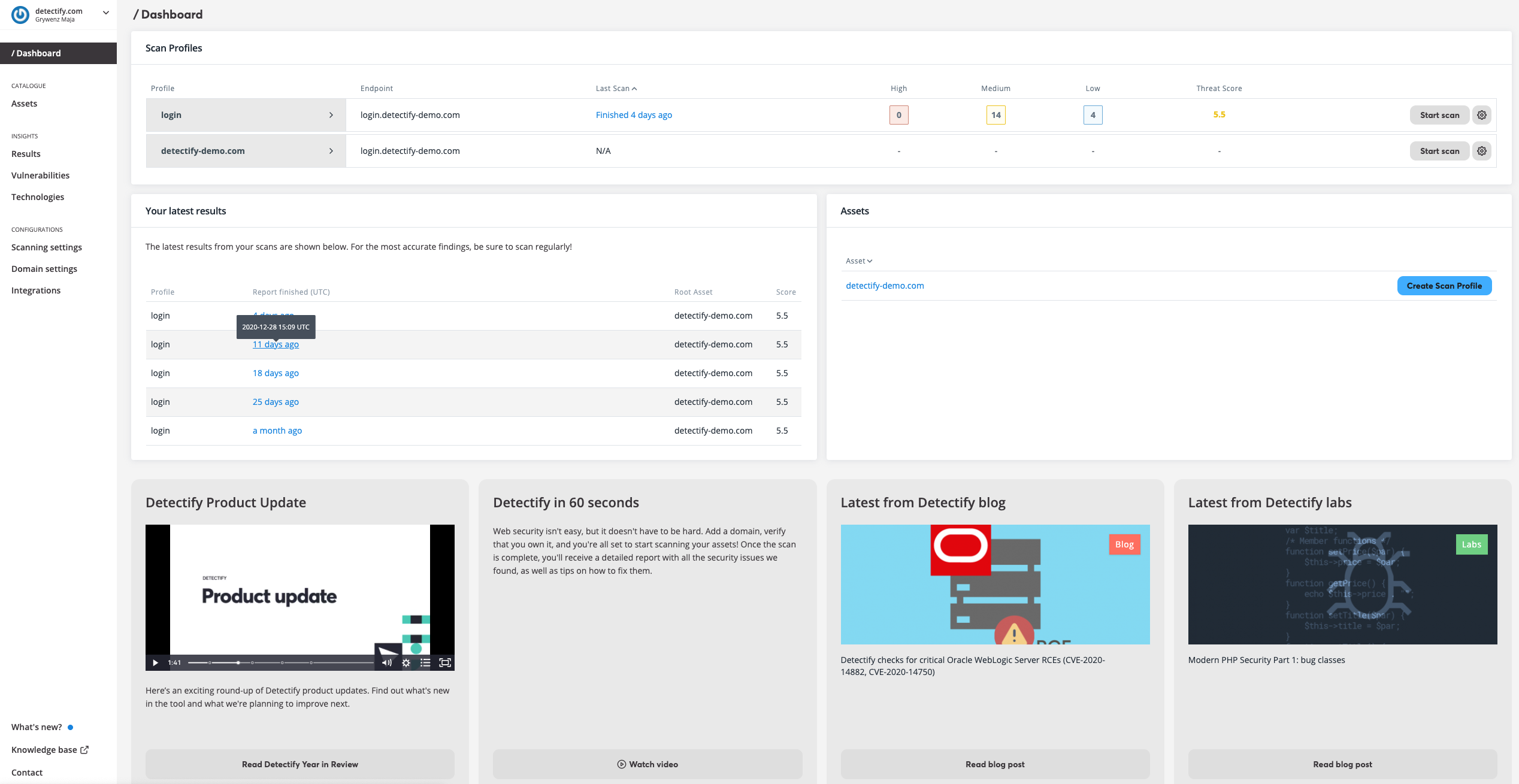 Detectify - Screenshot 1 Detectify - Screenshot 1