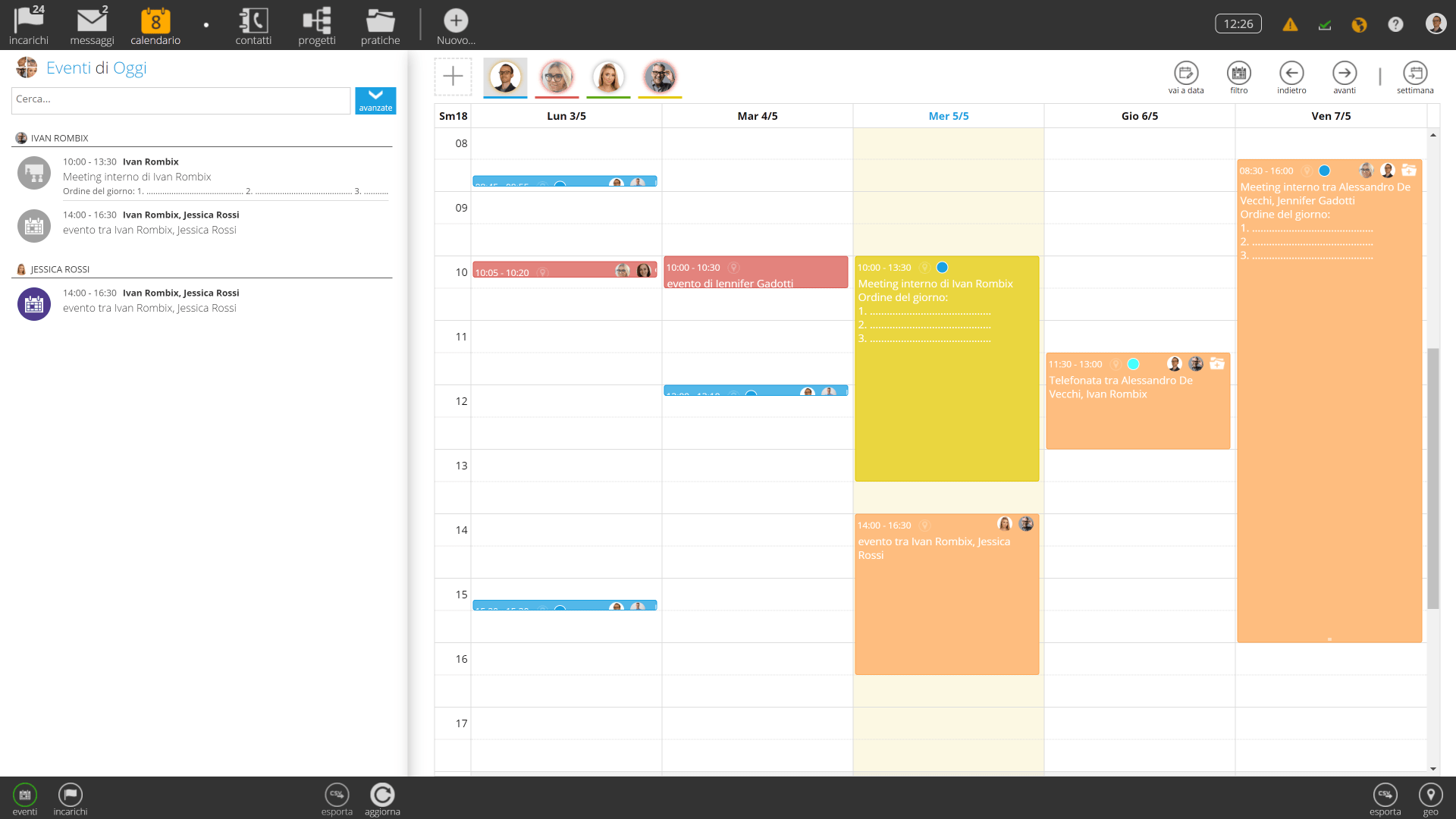Tweppy Metodo e Strumento - Calendario aziendale condiviso. Dettagli eventi personalizzabili, inviti per partecipanti esterni.