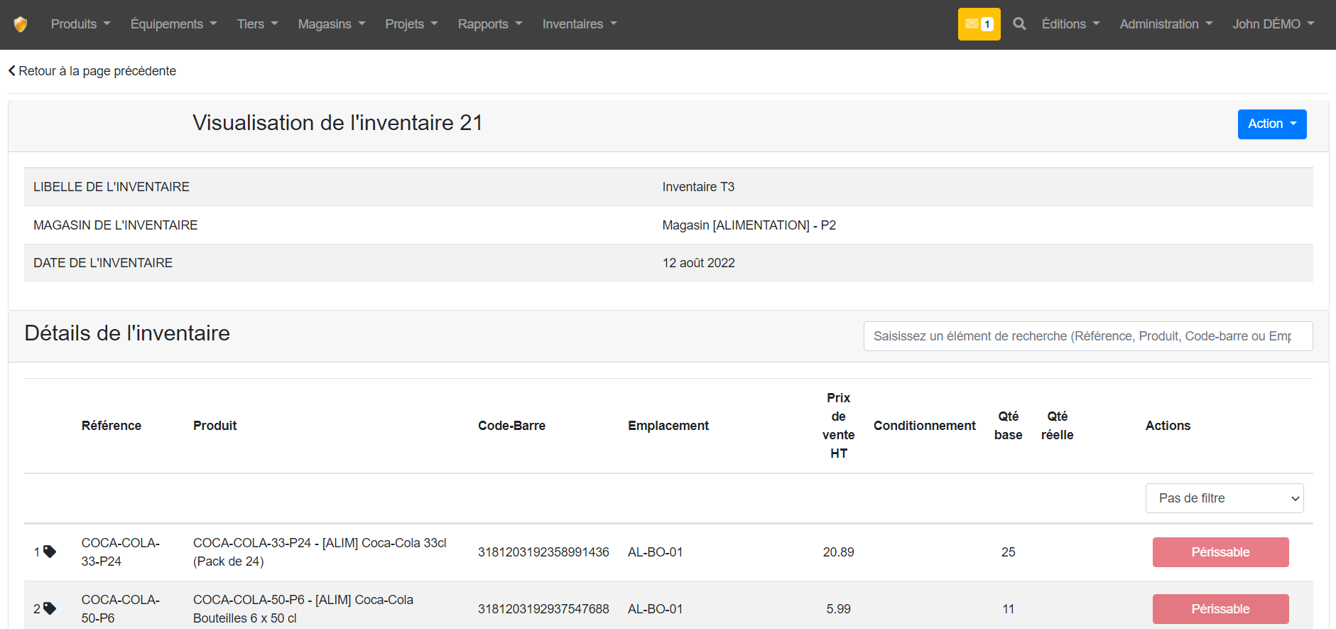 GSE-Web (Gestion de stock) - Store inventory