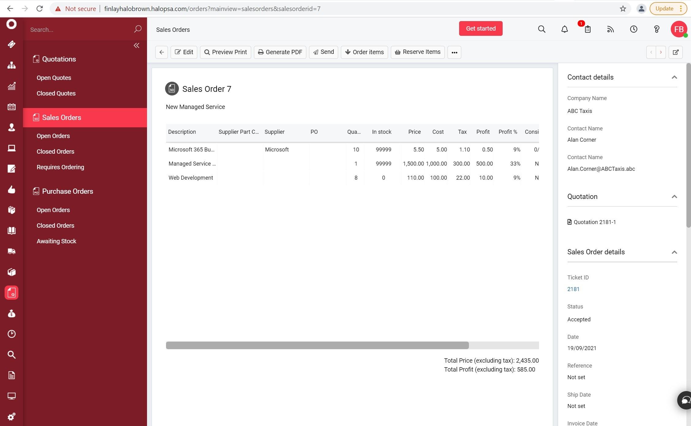 HaloPSA - Screenshot 3