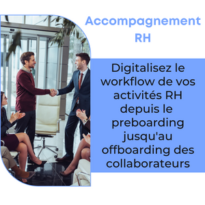 Edzo - Solution "Accompagnement RH" : digitalisez le workflow de vos activités RH depuis le preboarding jusqu'au offboarding des collaborateurs.