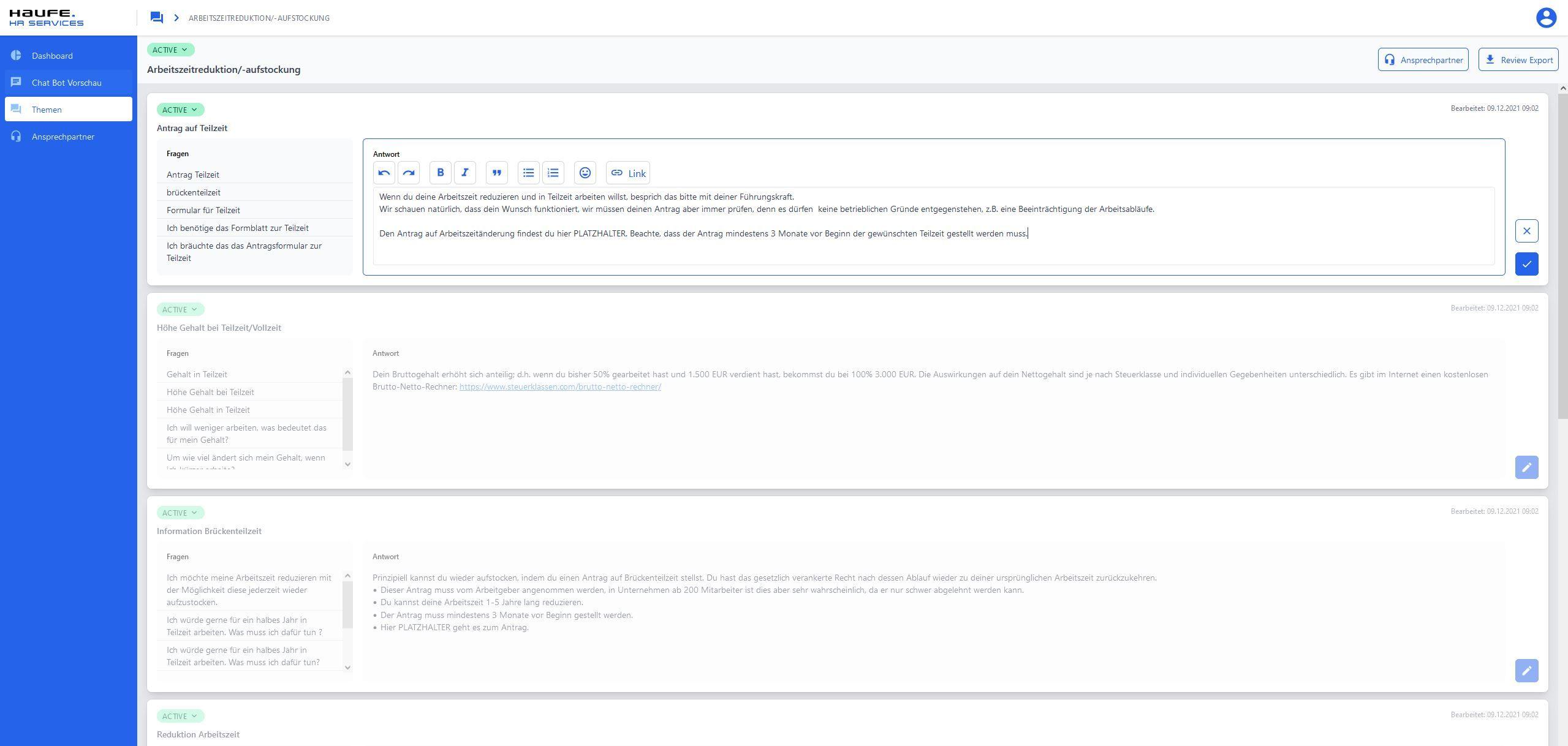 Haufe HR Chatbot - Bildschirmfoto 3