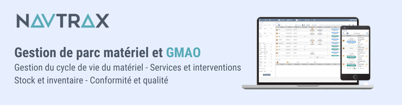 Avis NavTrax : Gestion de parc matériel et GMAO - Appvizer