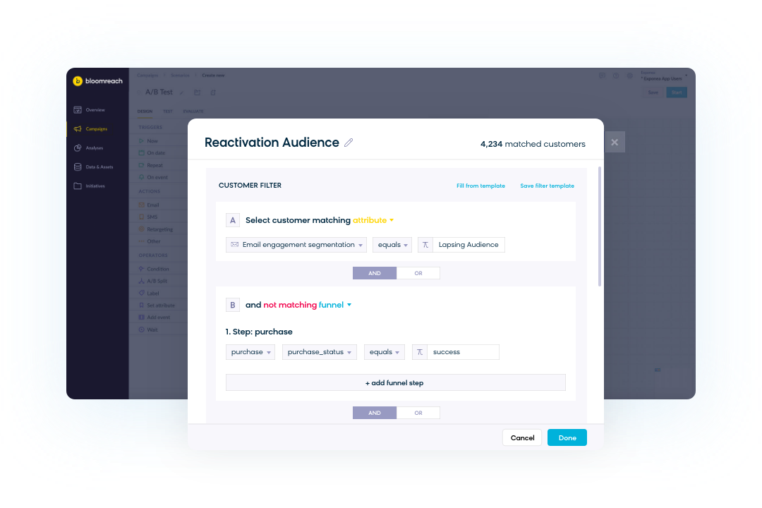 Bloomreach - Segmentation
