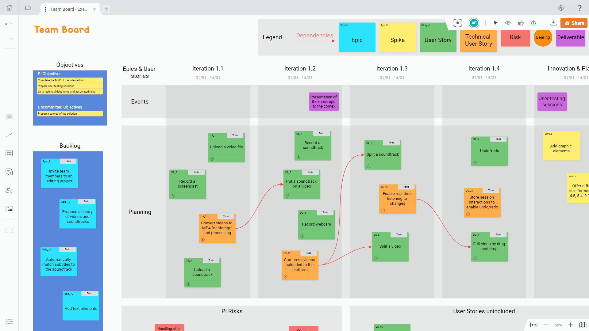 Draft.io - Team Board