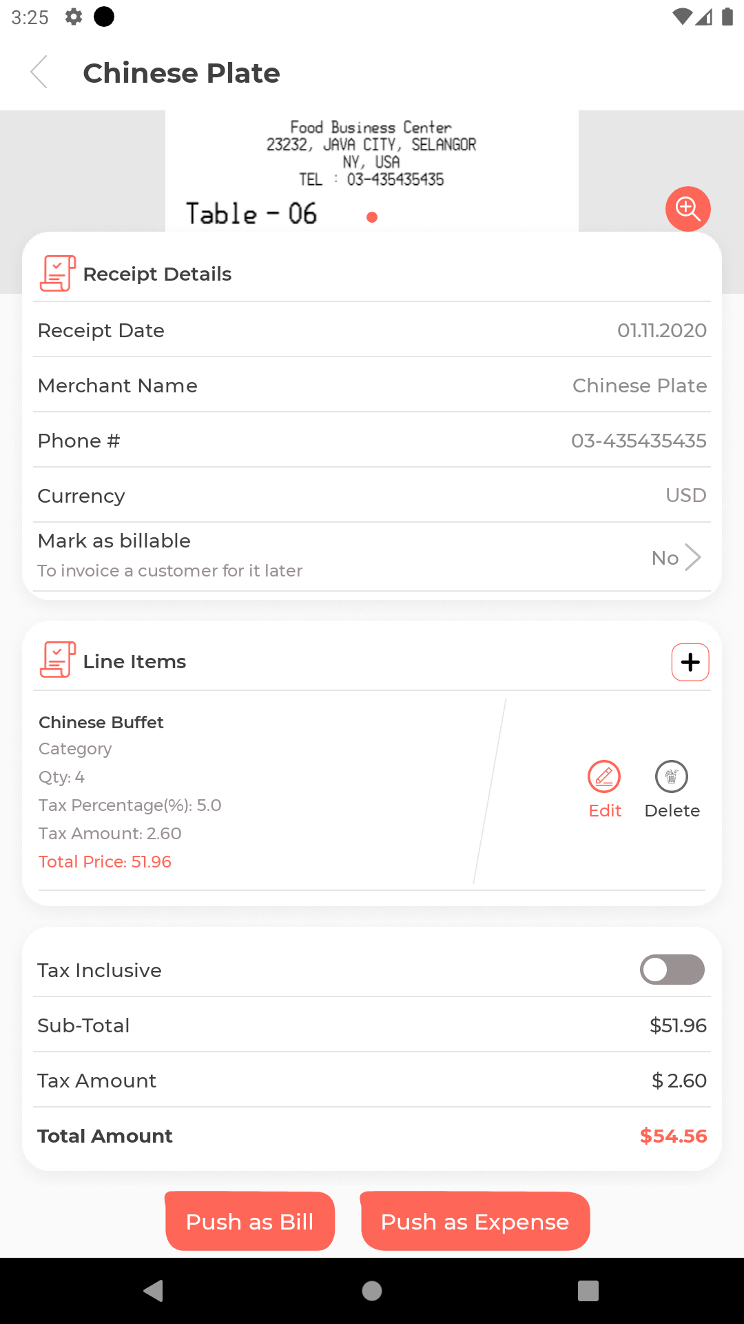 MMC Receipt - Processed Receipt Details