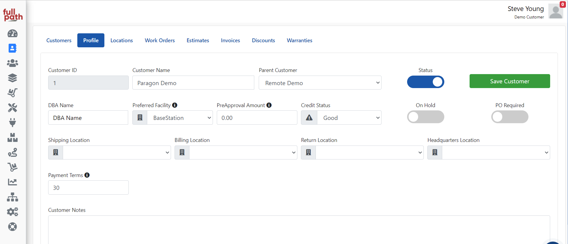 FullPath - Manage customers and their locations, estimates, work orders, invoices as well as individual warranties or discounts. FullPath - Manage customers and their locations, estimates, work orders, invoices as well as individual warranties or discounts.