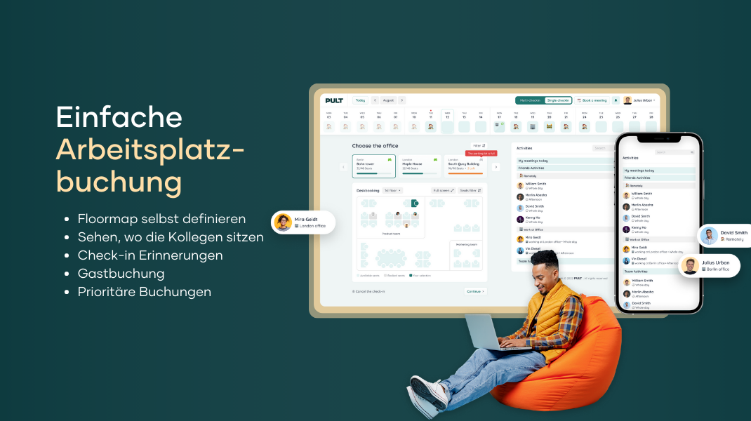 PULT - Desk Booking Software - Easy desk booking