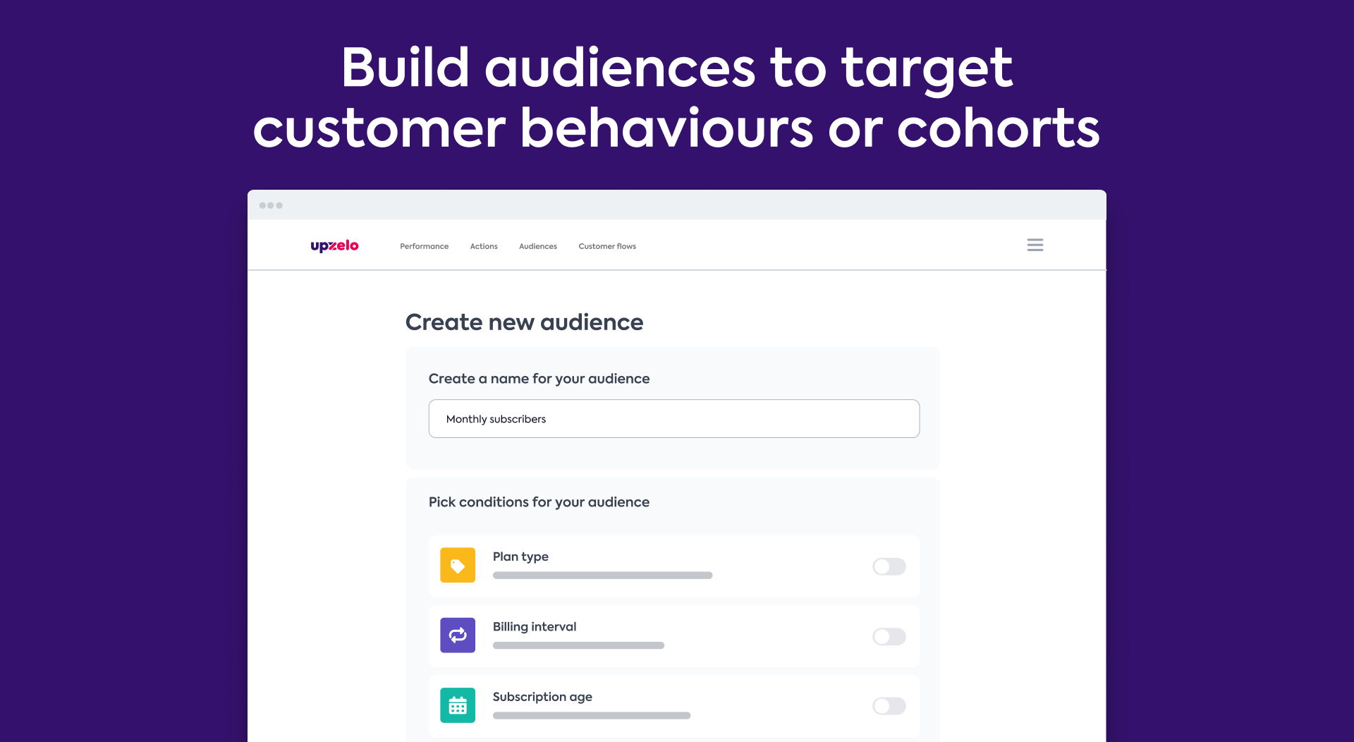 Upzelo - Specific audiences to keep your best businesses by targeting with custom offers