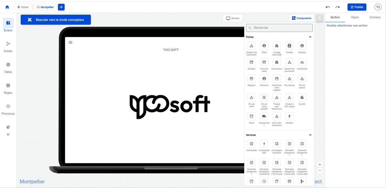 Yoo Soft - YOO SOFT met a disposition un designer qui permet de réaliser graphiquement son logiciel en quelques clics