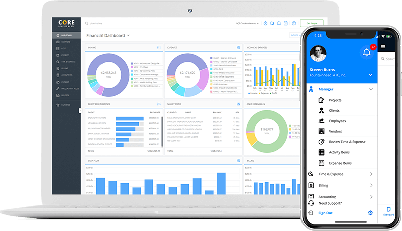 BQE CORE - BQE Core Dashboard and Mobile App