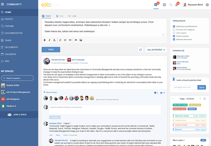eXo Platform - Screenshot 1