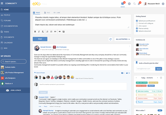 eXo Platform - Screenshot 2
