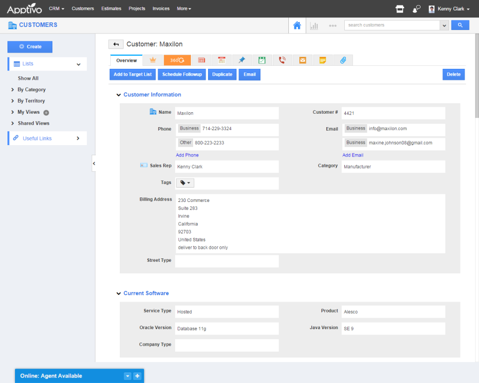 Apptivo CRM-screenshot-2 Apptivo CRM-screenshot-2
