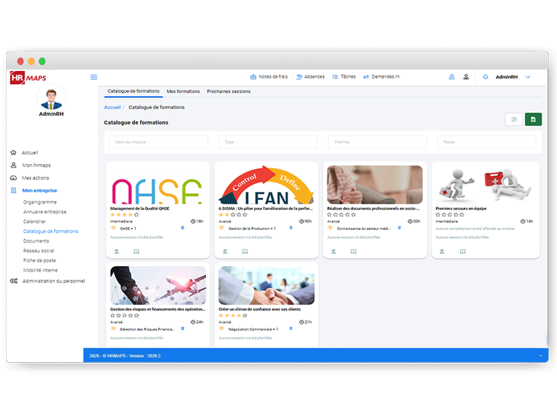 HRMAPS - HRMAPS Gestion des formations