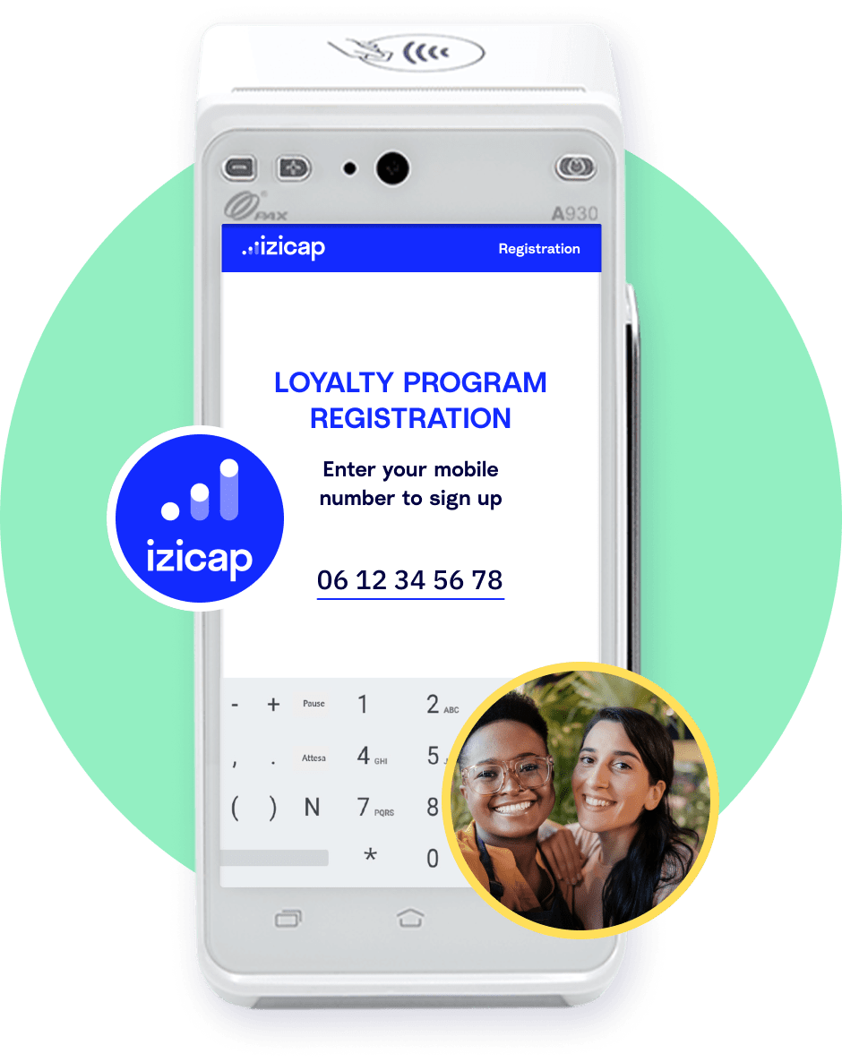 Izicap - New customers enrolment into the merchant's loyalty program.