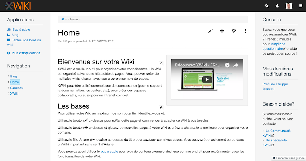 XWIKI - Capture d'écran 3